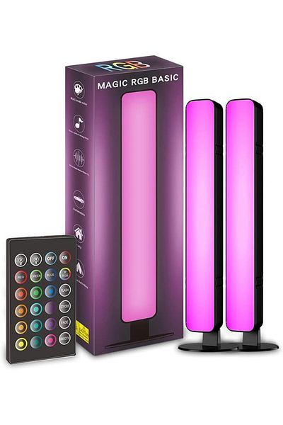 COOYA Smart LED Light Bar,with 16 hue gradient or 4 dynamic modes, Syncs With Music,for PC,TV, Room