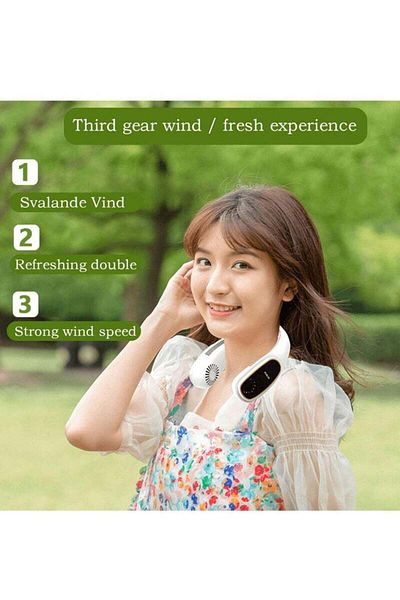 COOYA Neck Fan, Rechargeable and Portable, With Purification Function, For Office and Outdoor Use