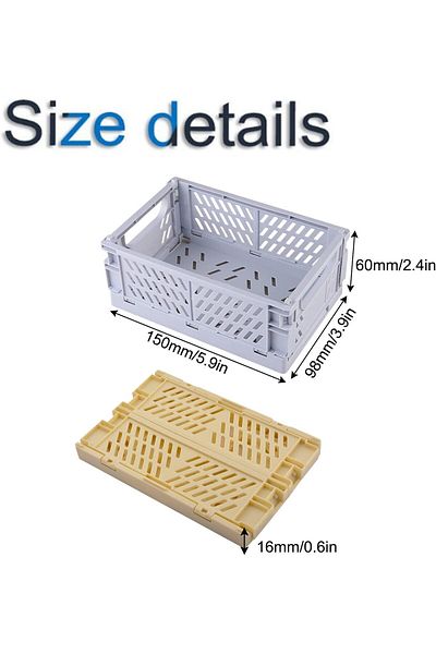 fulina 4Pcs Plastic Basket Set, Stackable Design,with Hidden Handles, for Toring Fruits, Snacks