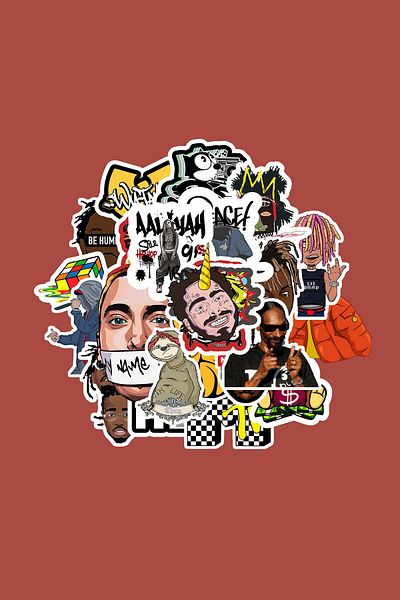 dadi ramba Πακέτο αυτοκόλλητων Hip Hop - Bullet Journal - Agenda - Planner - Notebook - Αυτοκόλλητο για φορητό υπολογιστή