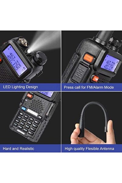 Yelajoy Dual Band FM Transceiver,5W,1800 MAH,Support Manually Program,High/Low TX Power,18.5x10x10.7 cm