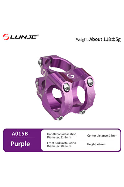 Choice جذع دراجة جبلية أرجواني، جسر دراجة جبلية CNC قصير الطاقة 31.8 مم، ارتف...