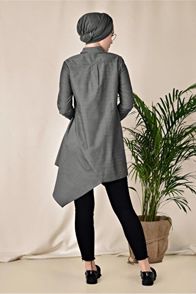 Alvina 4008 Model Asymmetrical Cut Tunic