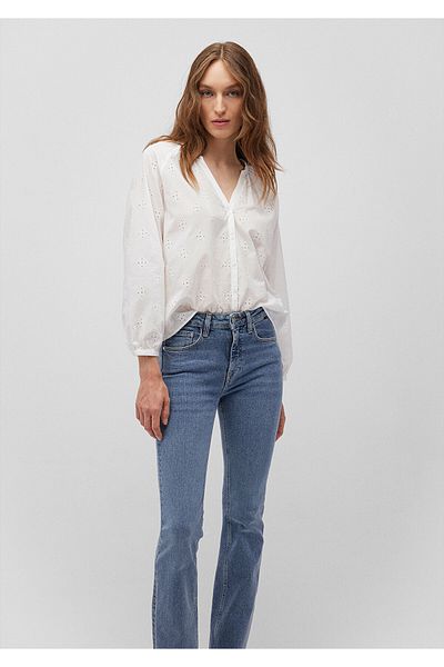 Mavi Cămașă albă cu detaliu de broderie, cu o formă lejeră/cu o formă lejeră 1210841 -620