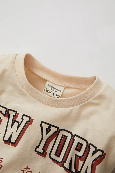 DeFacto Μακρυμάνικο μπλουζάκι Baby Boy Crew με στάμπα C3609a524sp