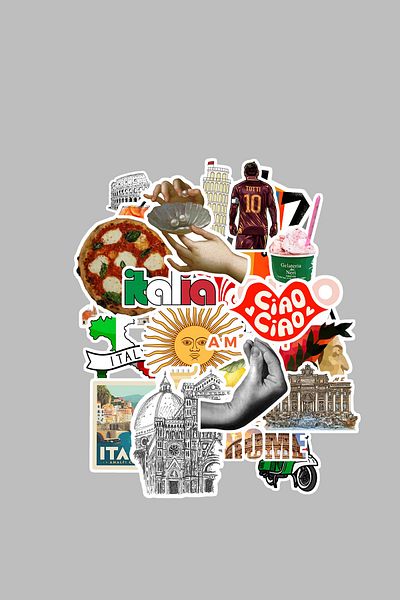 dadi ramba Italy Sticker Pack - Bullet Journal - Agenda - Planner - Notebook - Laptop Sticker Decal