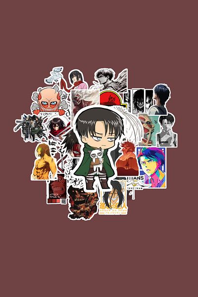 dadi ramba Attack on Titan Sticker Pack - Bullet Journal - Agenda - Planner - Notebook - Laptop Sticker Decal