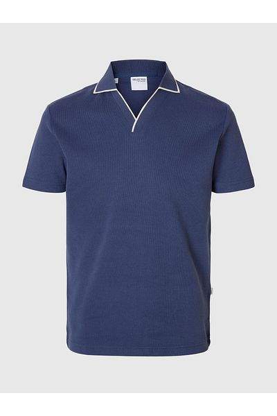 Selected Homme Polo shirt Baumwollmix V-Ausschnitt