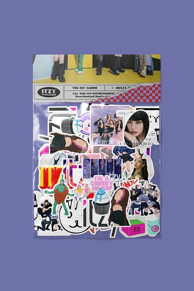 dadi ramba Itzy Kpop Sticker Pack - Bullet Journal - Agenda - Planner - Notebook - Laptop Sticker Decal