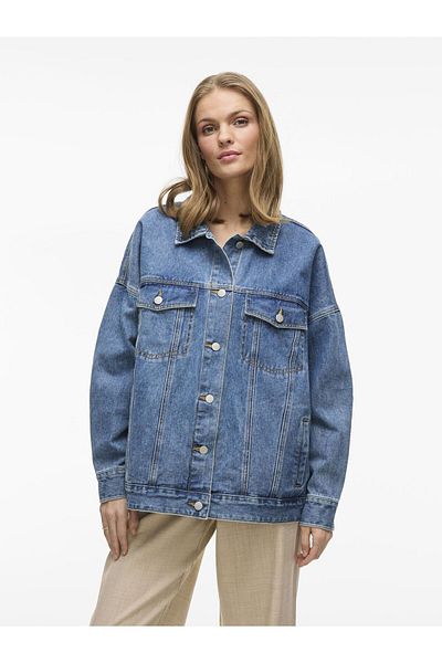 VILA Jeansjacke Baumwoll