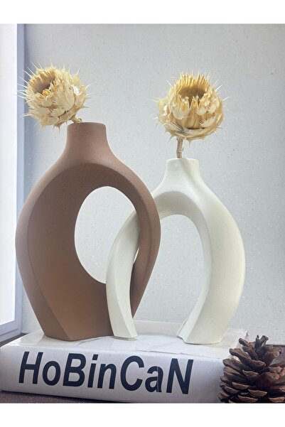 BLANJ Σετ βάζων Latte Krem Sevgili 2 τεμαχίων