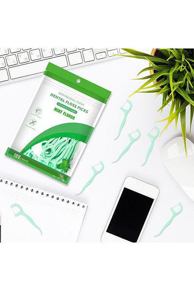 COOYA 200 Pcs Dental Floss, Disposable Floss, No-Shred & No-Break Use, Thin Floss for Clean Teeth and Gums