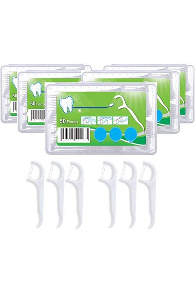 COOYA 250 PCS Floss Picks, BPA Free, Dental Flossers with Cases Easy Storage, Biodegradable Friendly