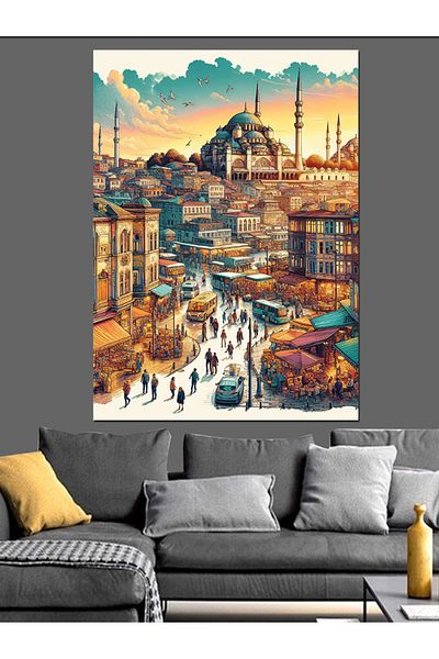 Tablomega Pânză Decorativă Istanbul - Lemn MDF