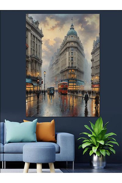 Tablomega Pânză decorativă peisaj din Marea Britanie - pictură din lemn MDF