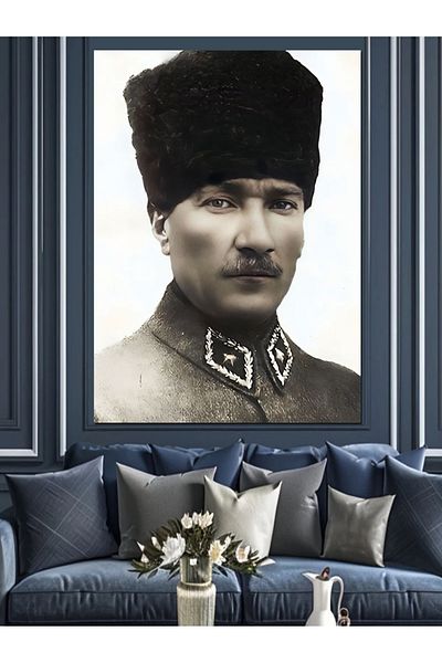Tablomega Pânză decorativă Mustafa Kemal Atatürk - Lemn MDF