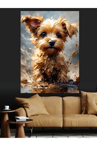 Tablomega Cute Puppy Dog Διακοσμητικός Καμβάς - Ξύλινος Πίνακας MDF