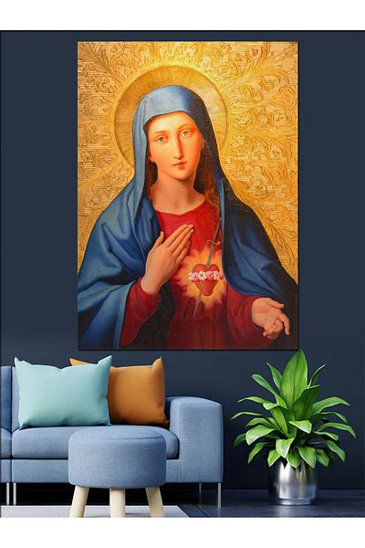 Tablomega Pânză Decorativă Fecioara Maria - Lemn MDF