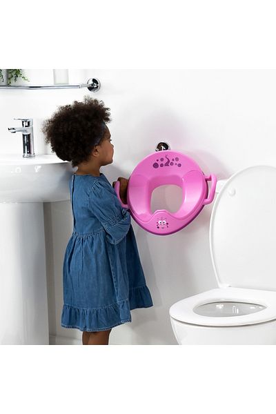 My Carry Potty Capac de toaletă cu mânere, Scaunul meu de antrenament, Dragon roz