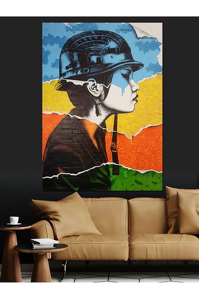 Tablomega Fata cu Cascata Pictura Decorativa Canvas - Lemn MDF