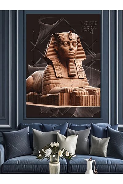 Tablomega Sfinge în Egipt Pânză Decorativă - Lemn MDF Pictură