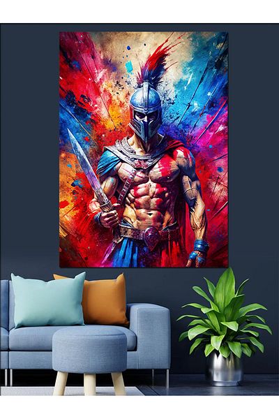 Tablomega Fundal colorat Gladiator Canvas Decorativ - MDF Lemn Tablou