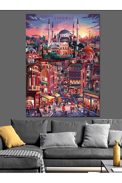 Tablomega Pânză Decorativă Istanbul - Lemn MDF