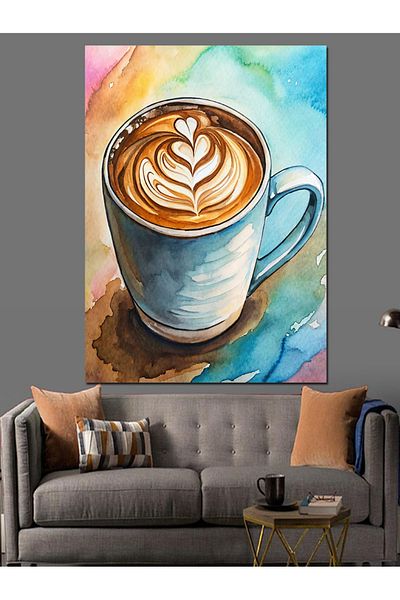 Tablomega Canvas Decorativ Cafea Cafea - MDF Lemn