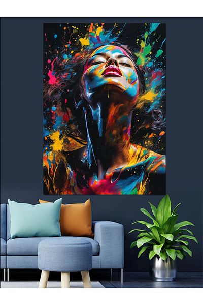 Tablomega Culori și Pânză Decorativă Femei - Lemn MDF