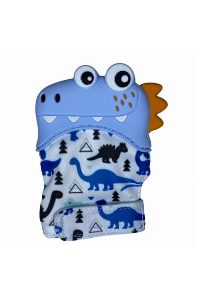 Coccorito Silicone Teething Glove - Blue Dino