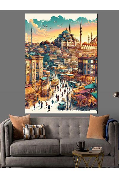 Tablomega Pânză Decorativă Istanbul - Lemn MDF