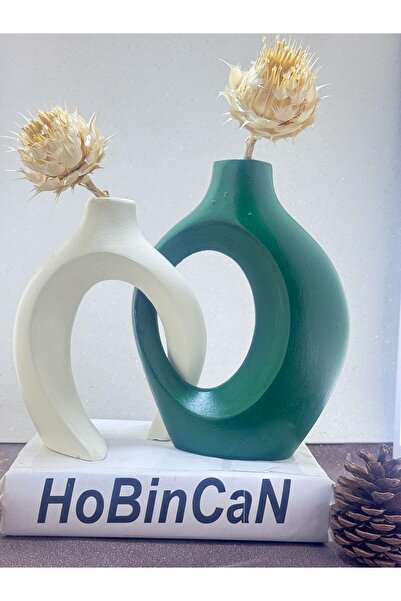 BLANJ Πράσινη Κρέμα Σετ Βάζας Lover 2 τεμαχίων