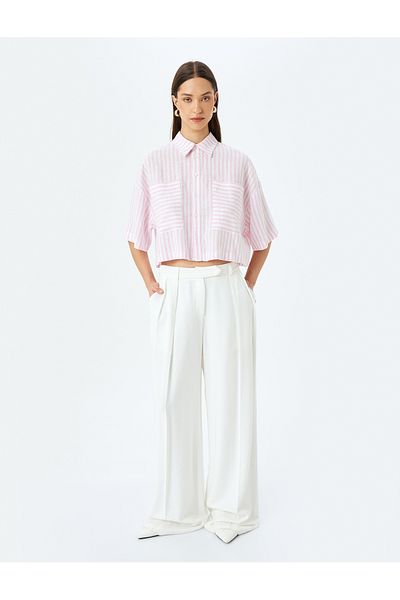 Koton rose stripe Oversized Shirt