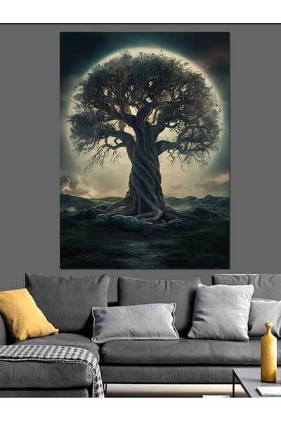Tablomega Pânză decorativă Giant Tree And Moon - MDF Lemn