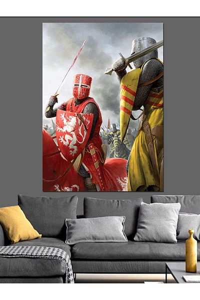 Tablomega Pânză Decorativă Cavalerii - Lemn MDF