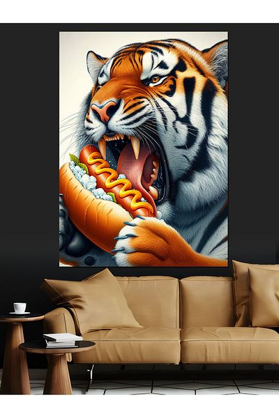 Tablomega Hotdog  Yiyen Tiger Canvas Decorativ - Lemn MDF