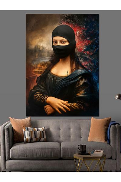 Tablomega Pânză decorativă Mona Lisa cu zăpadă - Lemn MDF