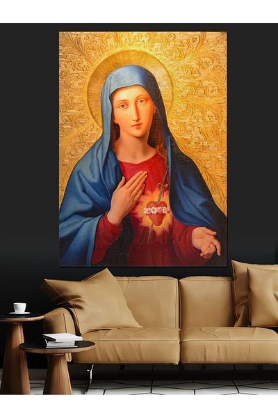 Tablomega Pânză Decorativă Fecioara Maria - Lemn MDF