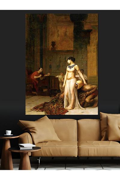 Tablomega Cleopatra și Caesar Jean-Leon Gerome Pânză decorativă - Lemn MDF