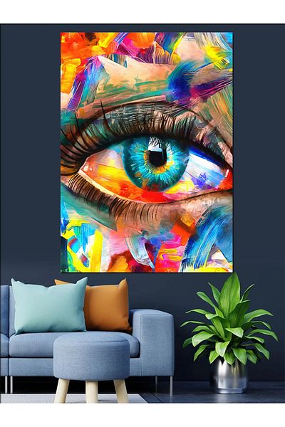 Tablomega Pânză decorativă Blue Eye - Lemn MDF