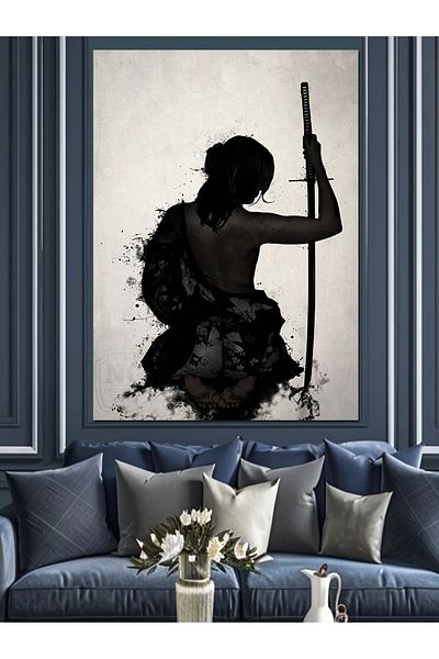 Tablomega Pânză Decorativă Samurai Femei - Lemn MDF
