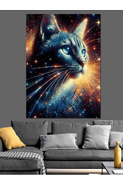 Tablomega Pânză decorativă Space And Cat - Lemn MDF