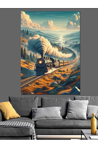 Tablomega Pânză decorativă Old Train - Lemn MDF