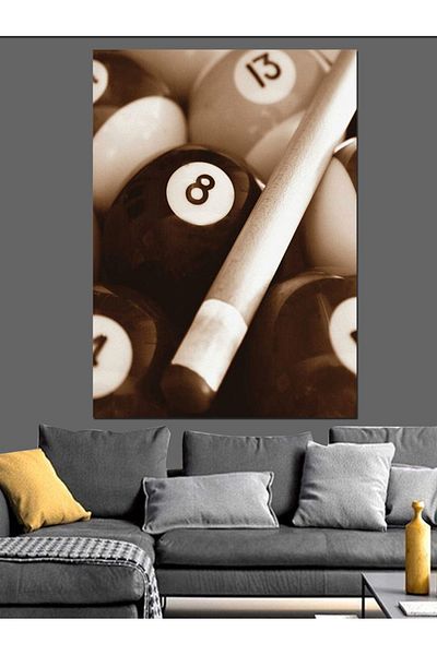 Tablomega Pânză decorativă tematică de biliard - MDF Lemn