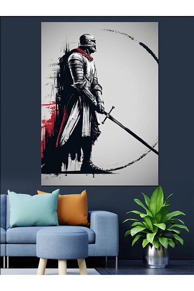 Tablomega Pânză Decorativă Cavaler - Lemn MDF