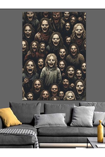 Tablomega Pânză decorativă Zombies - Lemn MDF