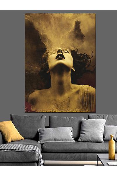 Tablomega Pânză decorativă pentru femei abstracte - pictură din lemn MDF
