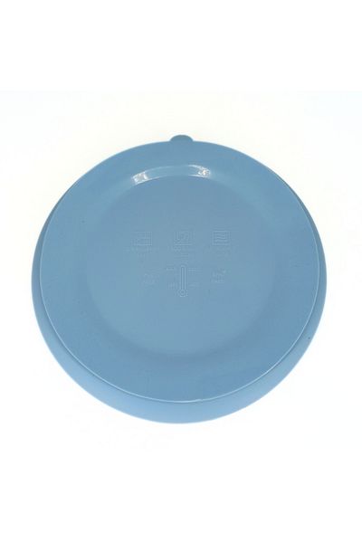 Coccorito Farfurie rotundă din silicon cu compartimente, albastră