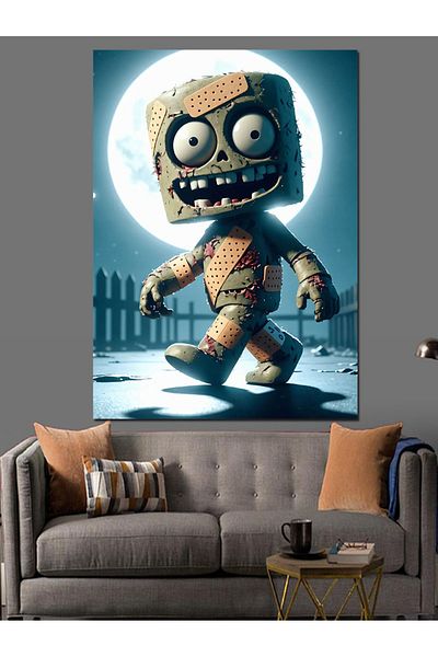 Tablomega Pânză decorativă Zombie drăguță - Lemn MDF