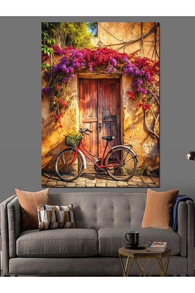 Tablomega Pânză Decorativă Retro Bicicletă - Lemn MDF